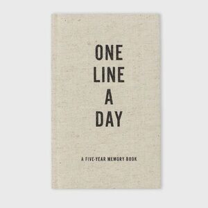 Chronicle Books One Line A Day Memory Book - Natural Linen & Black Text